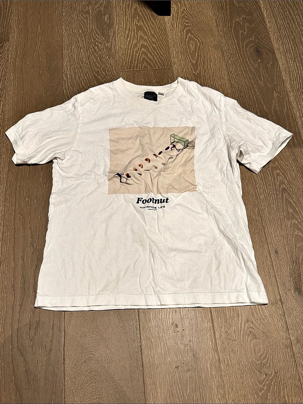 GU x Tatsuya Tanaka Miniature Life Footnut Graphic T-Shirt Tee White